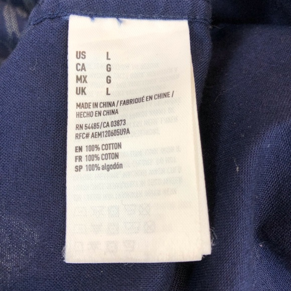 Mens American Eagle Navy Short Sleeve Shirt - Picture 12 of 16